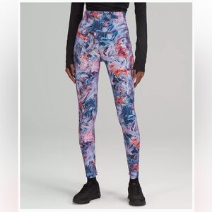 LULULEMON Base Pace High-Rise Running Tights Leggings Atmospheric Purple Multi